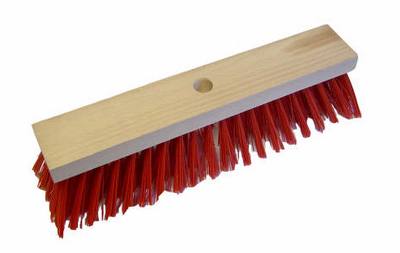 Rød poly øko. gadekost 40 cm.