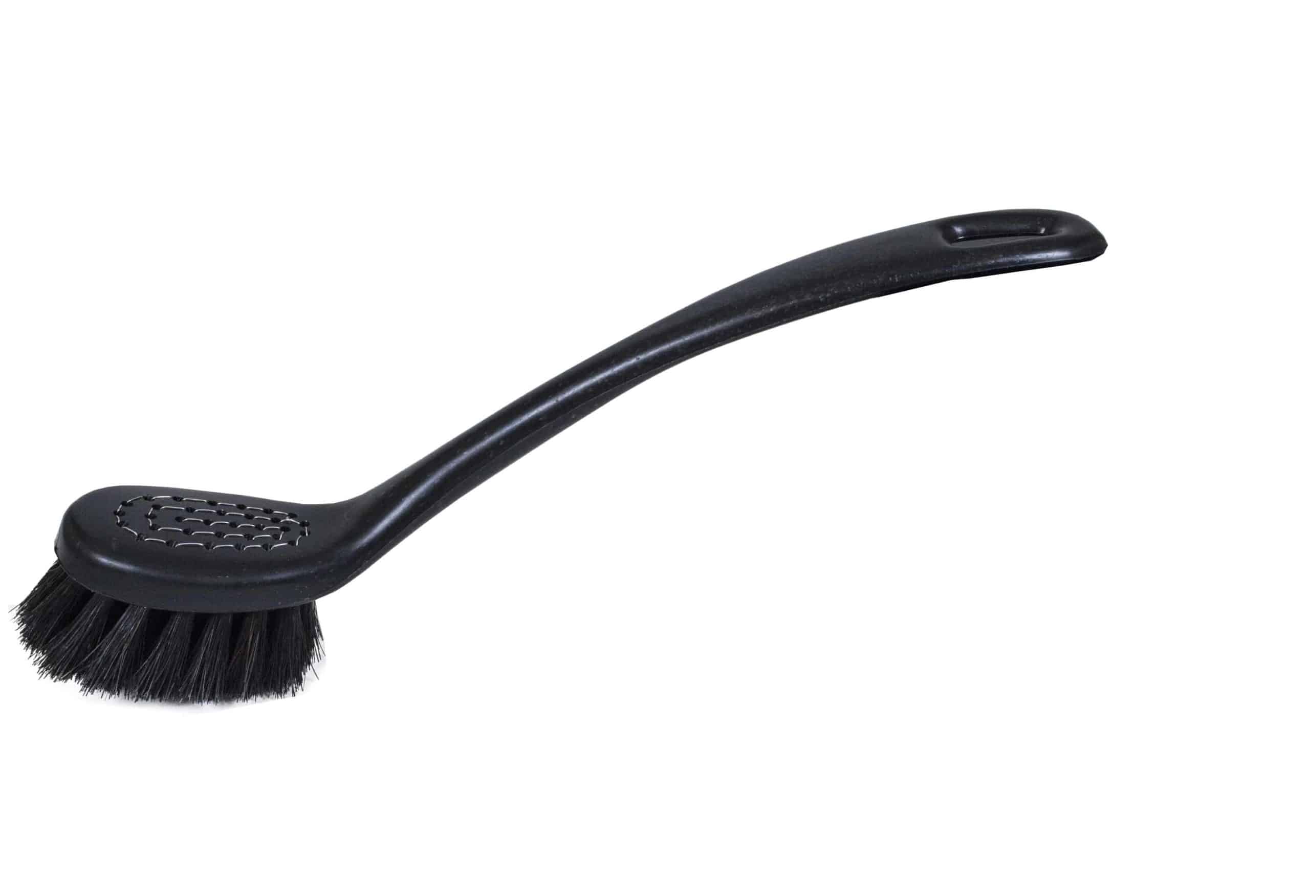 Opvaskebørste, plast/hestehår, håndbundet, flere farver