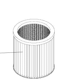 Filter, PET fleece til MAXXI WD 3-7 serien