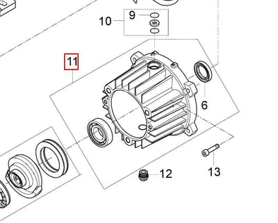 D-bearing cover complete nas.2
