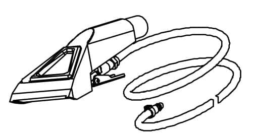 Mundstykke, møbel 80 mm.kpl m slange