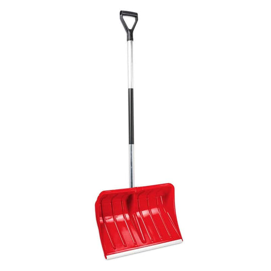 Sneskraber/ fejeblad rød med ergo alu skaft 540 mm.