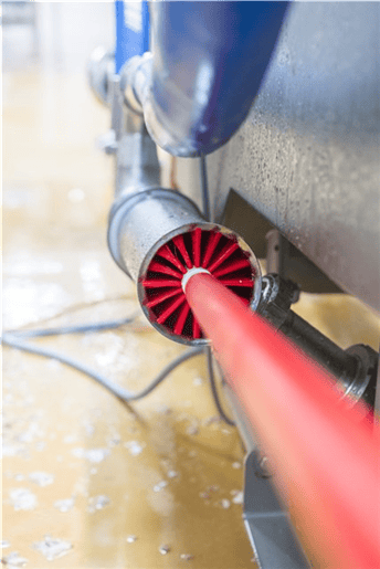 Kødhakkerbørste Ø135 mm. Med. Rød