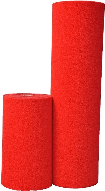 Måtte lb. meter x 100 cm./bredde Rød løber polystrå