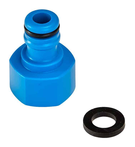 Håndbørste m/vandgennemløb og multikobling, hvid/blå 300 mm.