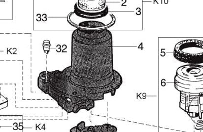 Kontakt/Afbryder til GD/VP 930, sort, 4 stikben