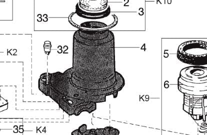 Kontakt/Afbryder til GD/VP 930, sort, 4 stikben