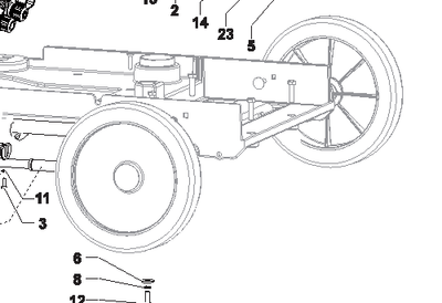 Hjul Ø214mm grå/sort sc351/Scr.337 2 stk.