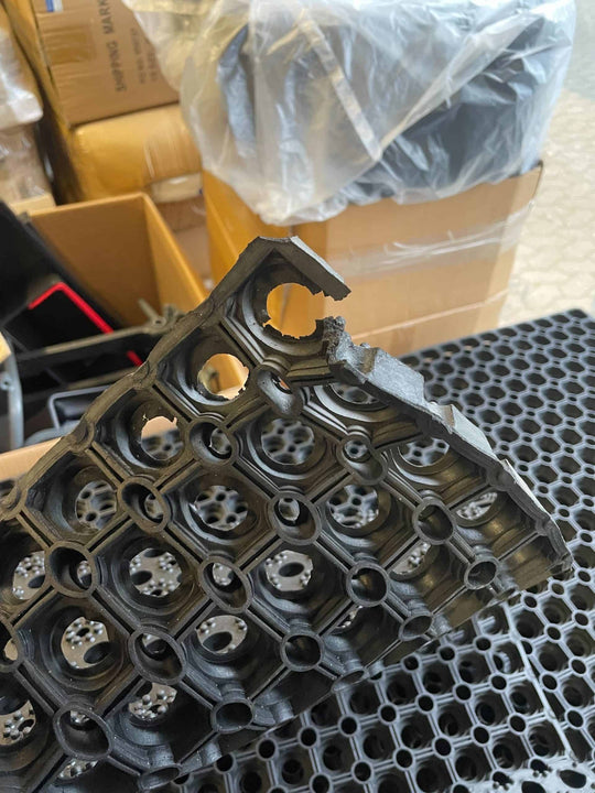 Ringmåtte/Faldunderlag 100x150 cm. 22 mm. 2. sortering