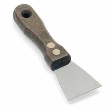 Proff kort malerspartel 50 mm. Rustfrit stål