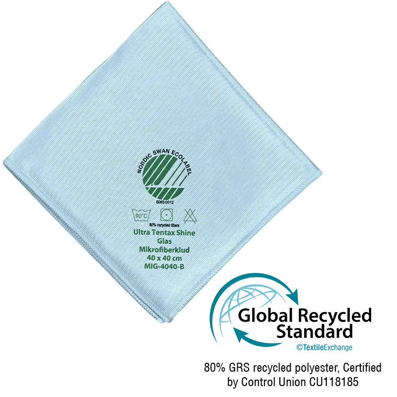 Glasklud / stålklud UltraShine blå 40 x 40 cm. 50 g.