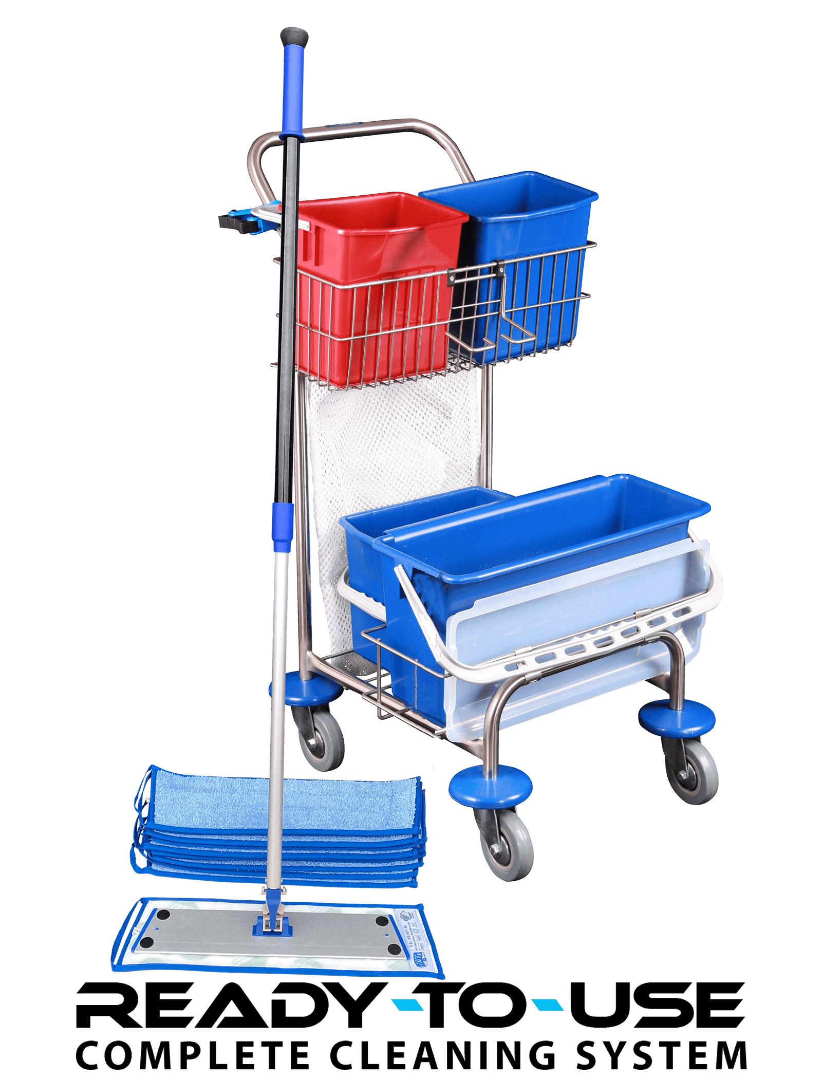 Rengøringsvogn Microvison kompakt INKL.TILBEHØR