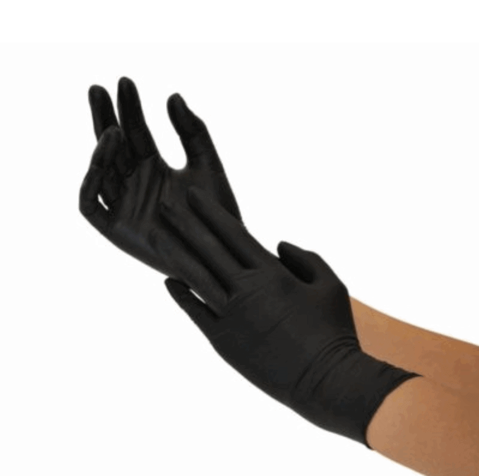 Fit-On Nitrilhandske sort PF 100 stk. S-XXL