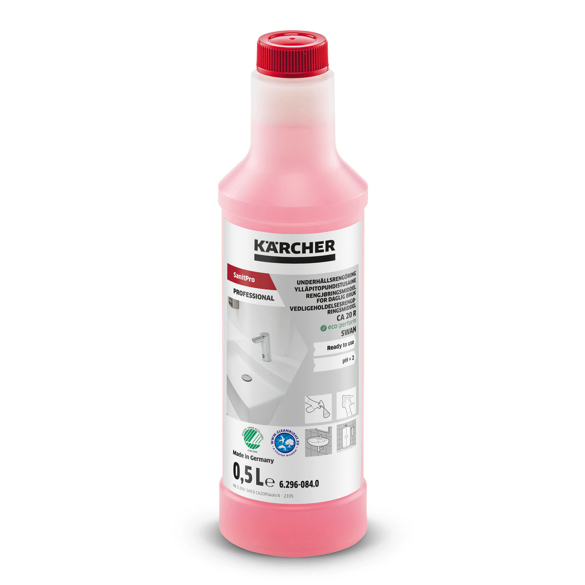 SanitPro Daglig rens CA 20 R eco!perform, Svanemærket, 0.5l