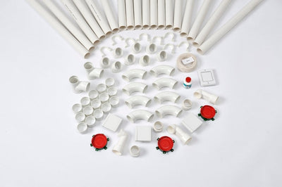 Rørpakke med 3 sugekontakter og rør