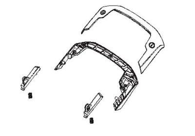Håndtag rød coupe neo Komplet
