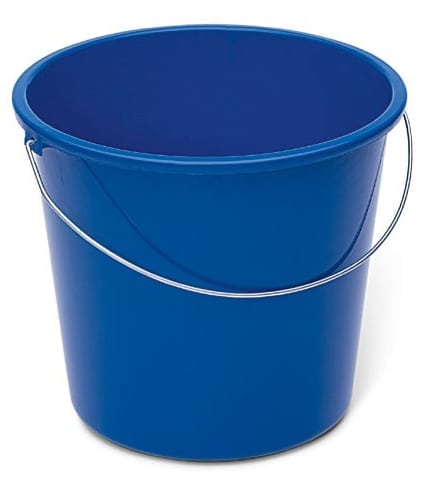 Plastspand 10 Liter, rød eller blå