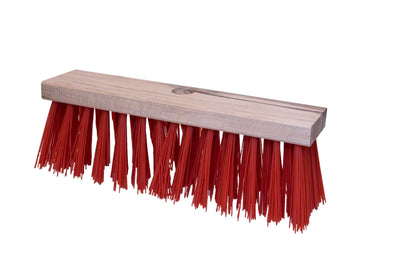 Rød poly øko. gadekost 29 cm.