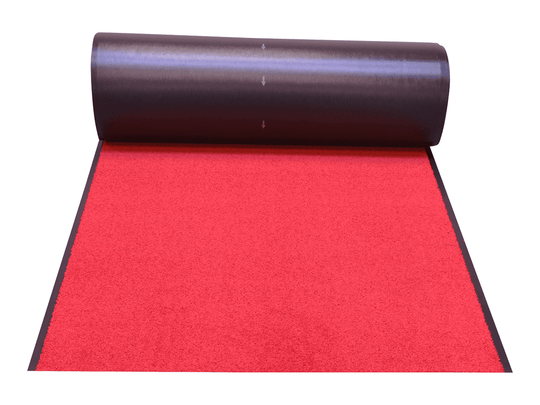 Rød løber lb. meter x 135 cm./bredde Poly/Vinyl