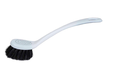 Opvaskebørste, plast/hestehår, håndbundet, flere farver