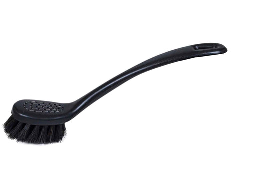 Opvaskebørste, plast/hestehår, håndbundet, flere farver