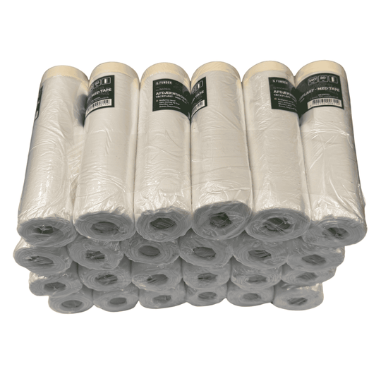 Afdækningsplast 24 stk.140 cm. X 20 m. med tapekant