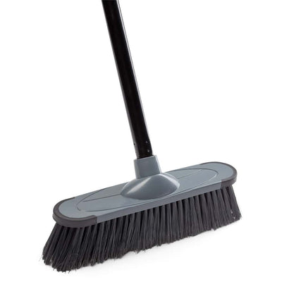 Polykost m.skaft sort/grå 118 cm.