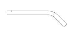 Rør, buet Ø40 mm. GWD300 serien