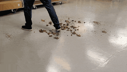 Gummiskraber metal 55 cm.