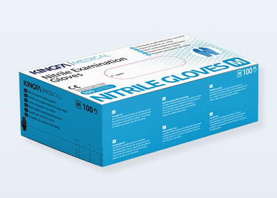 Kingfa nitril handsker PF blå str. M