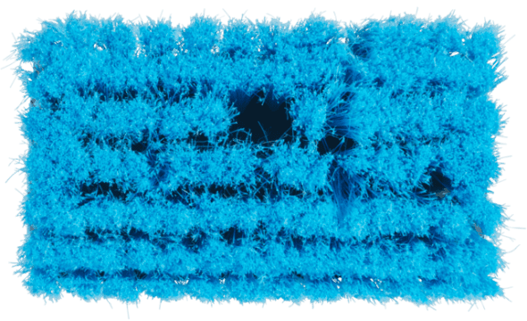 Vaskebørste m/vandgennemløb 150 mm., blå