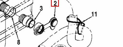Låg til aftapningsslange 1.5 Inlet grå