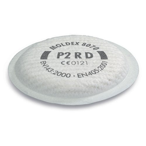 8 stk. Filtre til Moldex 5000 og 8000, P2 RD