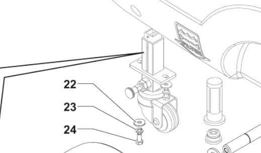 Næsehjul 1 stk. BA 400/410