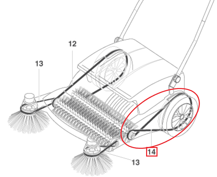 Alto rundrem Floortec 380 kort/venstre