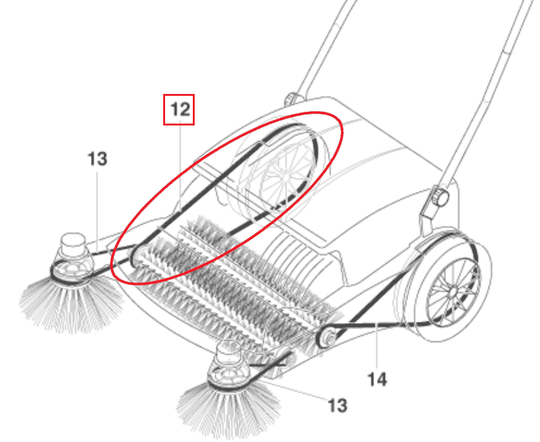 Alto rundrem Floortec 380 lang/højre