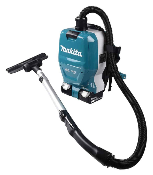Makita rygstøvsuger 2x18v LXT Komplet inkl. batterier og lader