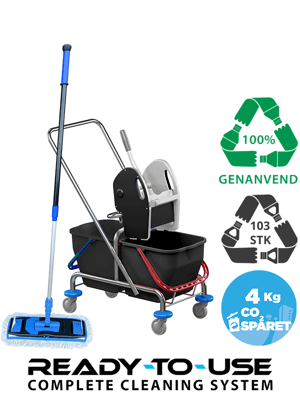 Gulvvaskevogn Nordic Recycle Speed Mop System 2 x 15 L.