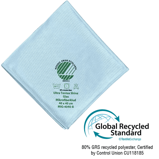 Glasklud / stålklud UltraShine blå 40 x 40 cm. 50 g.