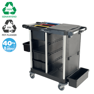 Rengøringsvogn NRT medium uden døre Basis