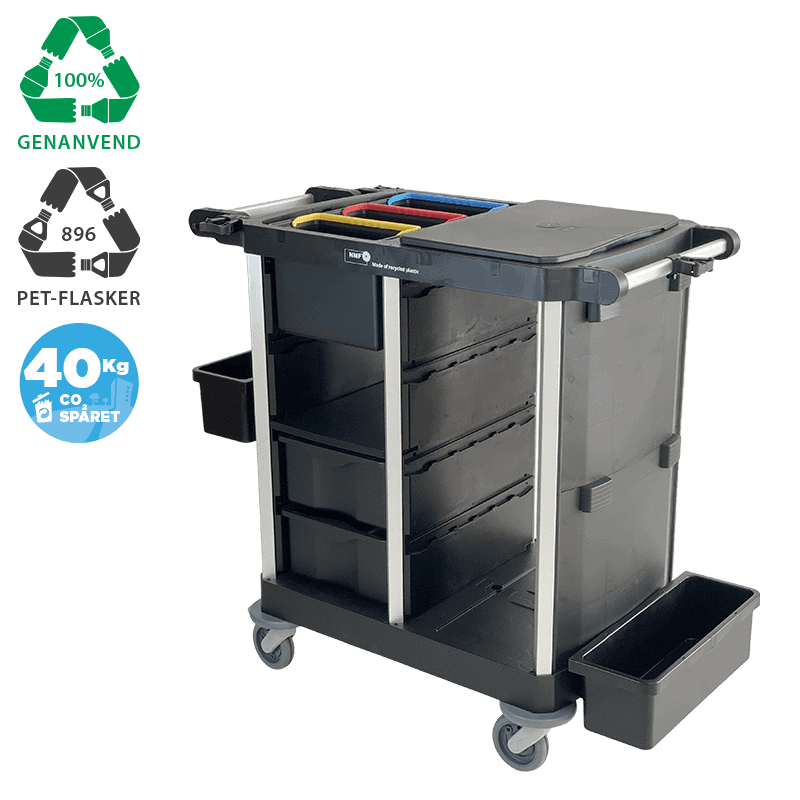 Rengøringsvogn NRT medium uden døre Basis