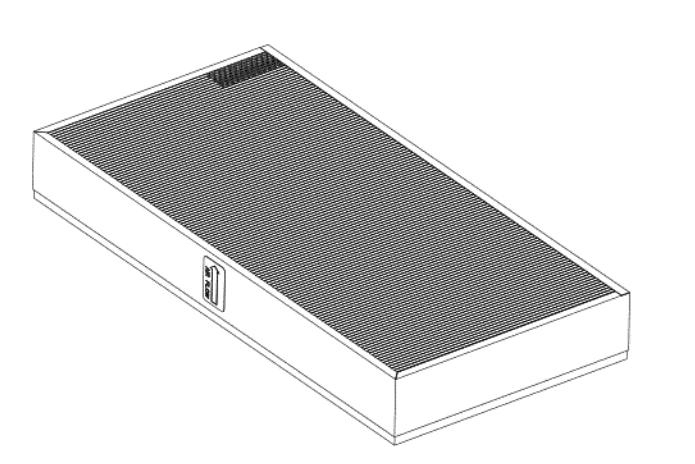 Panelfilter papir ultra web blå