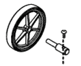 Hjul, bag GD1000 2 stk.