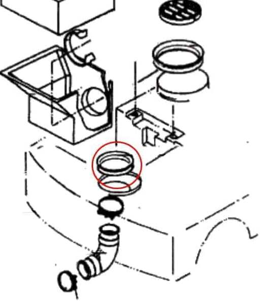 Pakning f/sugeslange CA340