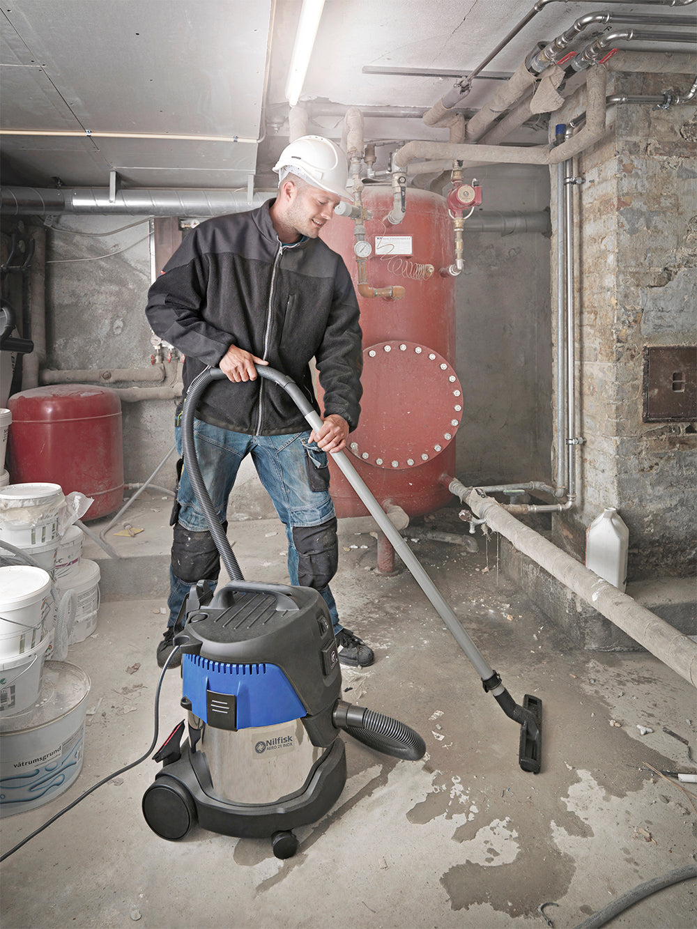 Nilfisk Aero 21-21 PC Inox støv/vådsuger