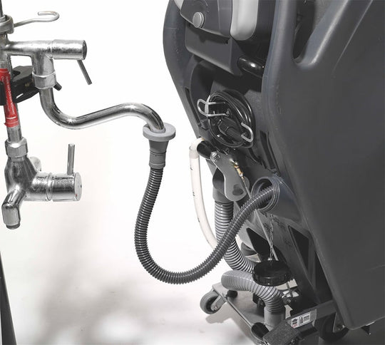 Gulvvaskemaskine Nilfisk BA551 D m. indb. lader inkl. 5 L Sæbe