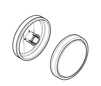 Hjul bag til GD910/UZ934 2 stk.