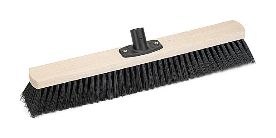 Blød lagerkost naturhår m. socket u/gevind 60 cm