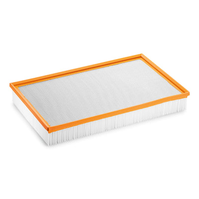 Fladt plisseret filter