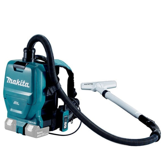 Makita rygstøvsuger u. batteri og lader, 2 x 18V li-ion